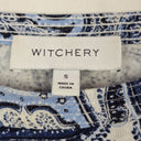 Second-Hand - Witchery Bohemian Linen Blend Puffy Sleeved Top Size S - SwapUp