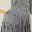 Second-Hand - Witchery Navy Animal Print Tiered Dress Size 8 - SwapUp