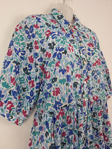 Second-Hand - Witchery Splash Floral Tiered Mini Dress Size 8 - SwapUp