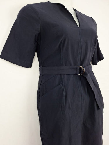 Second-Hand - Sacha Drake Sophisticated A Line With Reversible Belt Dress Size 10 - SwapUp