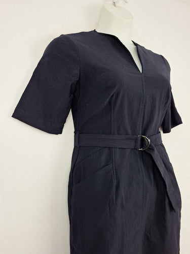 Second-Hand - Sacha Drake Sophisticated A Line With Reversible Belt Dress Size 10 - SwapUp
