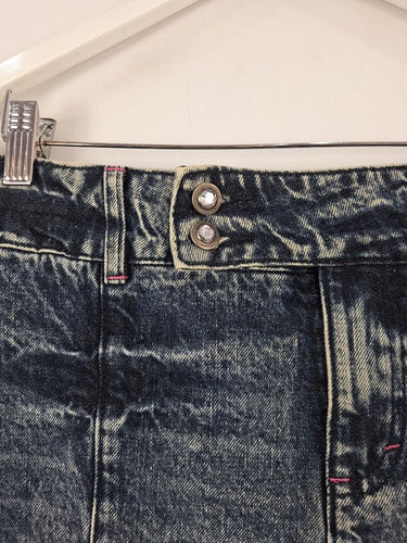 Second-Hand - Jaded London Stone Wash Flirty Denim Skirt Size 12 - SwapUp