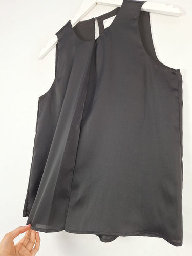 Second-Hand - Witchery Pleat Front Satin Tank Top Size 6 - SwapUp