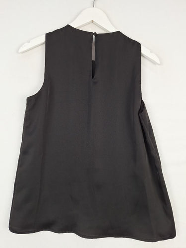 Second-Hand - Witchery Pleat Front Satin Tank Top Size 6 - SwapUp