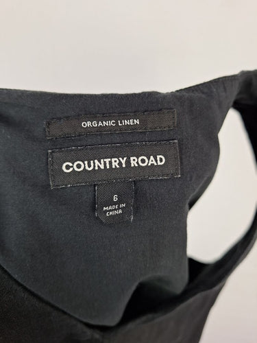 Second-Hand - Country Road Organic Linen A Line Shift Dress Size 6 - SwapUp