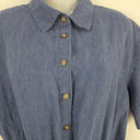 Second-Hand - Country Road Washed Blue Linen Playsuit Size 8 - SwapUp