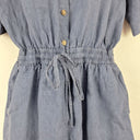 Second-Hand - Country Road Washed Blue Linen Playsuit Size 8 - SwapUp