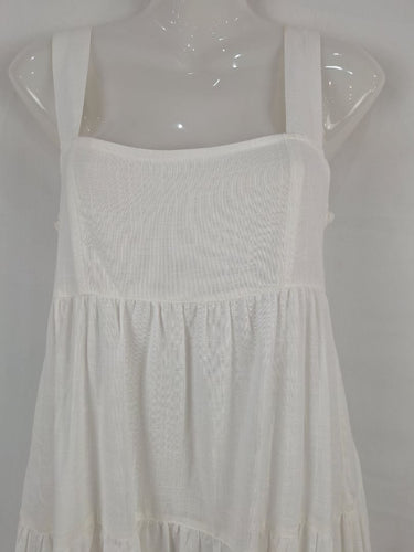 Second-Hand - Billabong Dainty White Tiered Maxi Dress Size S - SwapUp