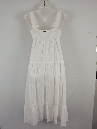 Second-Hand - Billabong Dainty White Tiered Maxi Dress Size S - SwapUp