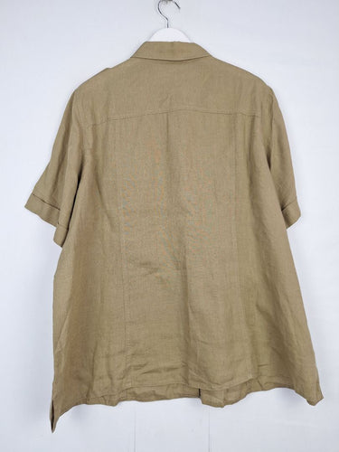 Second-Hand - Marina Sport Pure Linen Olive Shirt Size XL - SwapUp