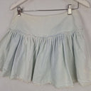 Second-Hand - Seed Light Wash Distressed Mini Skirt Size 8 - SwapUp