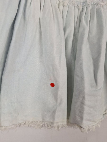 Second-Hand - Seed Light Wash Distressed Mini Skirt Size 8 - SwapUp