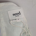 Second-Hand - Seed Light Wash Distressed Mini Skirt Size 8 - SwapUp