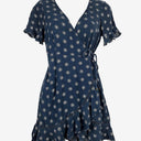 Second-Hand - Tigerlily Navy Wrap Motif Dress Size 8 - SwapUp