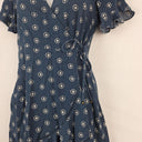 Second-Hand - Tigerlily Navy Wrap Motif Dress Size 8 - SwapUp