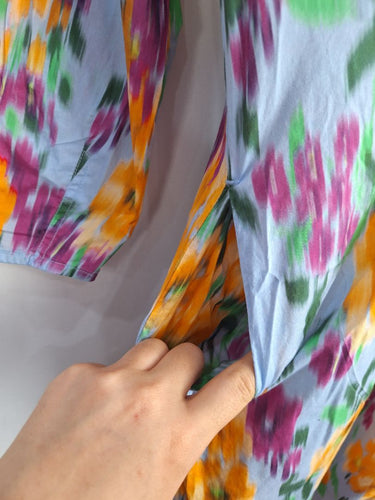 Second-Hand - Megan Park Blurred Spring Ruched Dress Size S - SwapUp