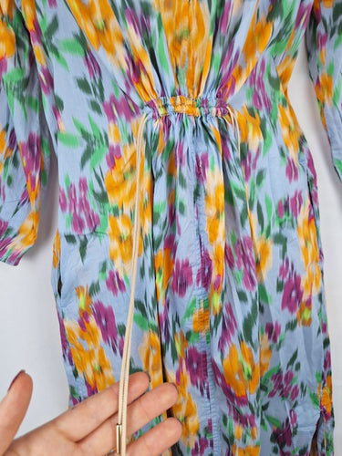 Second-Hand - Megan Park Blurred Spring Ruched Dress Size S - SwapUp