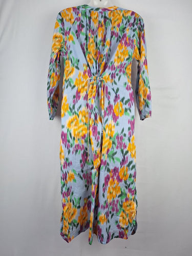 Second-Hand - Megan Park Blurred Spring Ruched Dress Size S - SwapUp