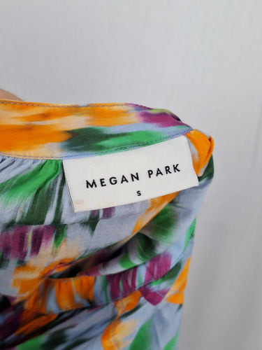 Second-Hand - Megan Park Blurred Spring Ruched Dress Size S - SwapUp
