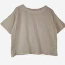 Second-Hand - Megan Park Cream Embroidered Top Size S - SwapUp
