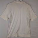 Second-Hand - Sportscraft 3/4 Button White Fitted T-shirt Size L - SwapUp