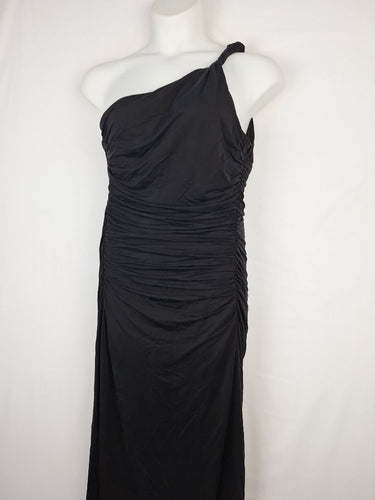 Second-Hand - Country Road Black Asymmetrical Drape Dress Size XL - SwapUp
