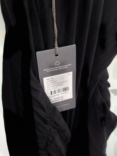 Second-Hand - Country Road Black Asymmetrical Drape Dress Size XL - SwapUp
