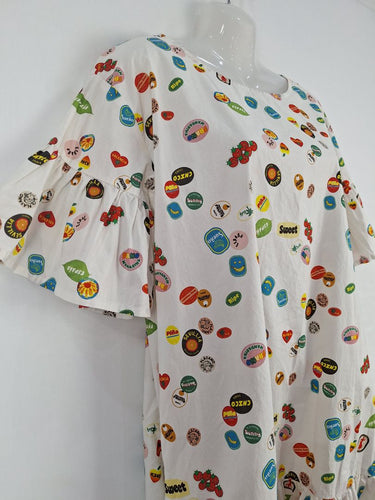 Second-Hand - Gorman Fruit Sticker Breezy Swing Dress Size 10 - SwapUp