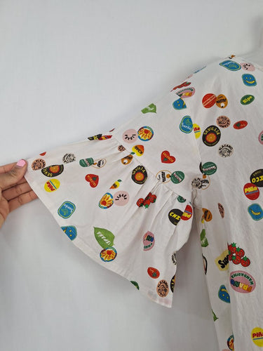 Second-Hand - Gorman Fruit Sticker Breezy Swing Dress Size 10 - SwapUp
