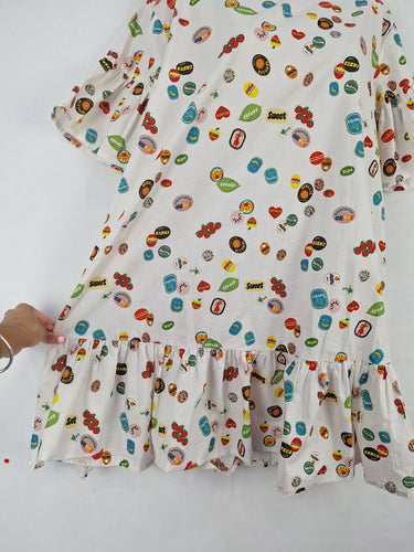 Second-Hand - Gorman Fruit Sticker Breezy Swing Dress Size 10 - SwapUp