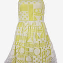 Second-Hand - Gorman Lemon Layered Geometric Mini Dress Size 10 - SwapUp