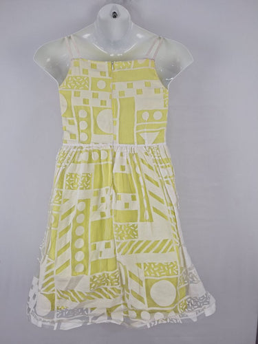 Second-Hand - Gorman Lemon Layered Geometric Mini Dress Size 10 - SwapUp