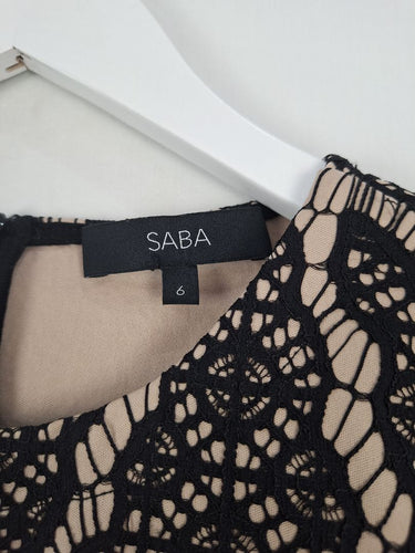 Second-Hand - Saba Elegant Lace Soft Flare Top Size 6 - SwapUp