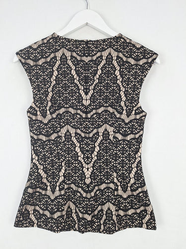 Second-Hand - Saba Elegant Lace Soft Flare Top Size 6 - SwapUp