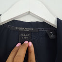 Second-Hand - Scotch & Soda Navy Satin Cross Over Top Size S - SwapUp