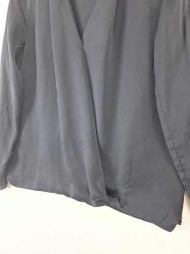 Second-Hand - Scotch & Soda Navy Satin Cross Over Top Size S - SwapUp