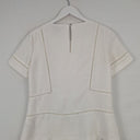 Second-Hand - Banana Republic White Lace Trim Detail Top Size S - SwapUp