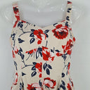 Second-Hand - Cue Beige Sweet Feminine Flower Dress Size 8 - SwapUp