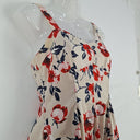 Second-Hand - Cue Beige Sweet Feminine Flower Dress Size 8 - SwapUp