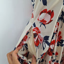 Second-Hand - Cue Beige Sweet Feminine Flower Dress Size 8 - SwapUp