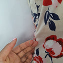 Second-Hand - Cue Beige Sweet Feminine Flower Dress Size 8 - SwapUp