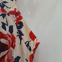 Second-Hand - Cue Beige Sweet Feminine Flower Dress Size 8 - SwapUp