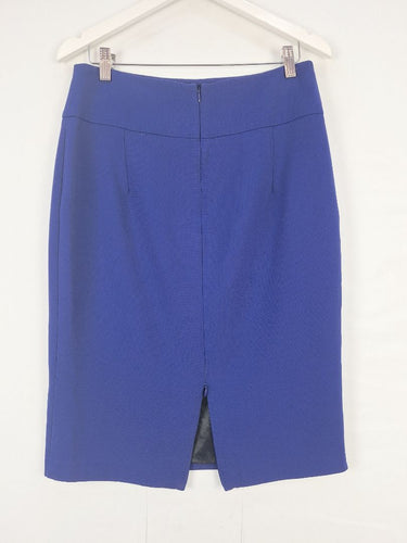Second-Hand - Veronika Maine Royal Blue Double Zip Skirt Size 12 - SwapUp
