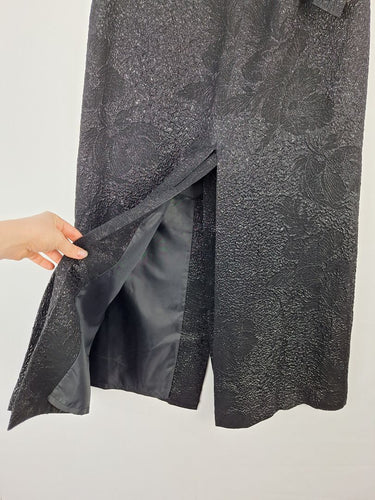 Second-Hand - Bianca Spender Textured Shimmer A Split Skirt Size L - SwapUp