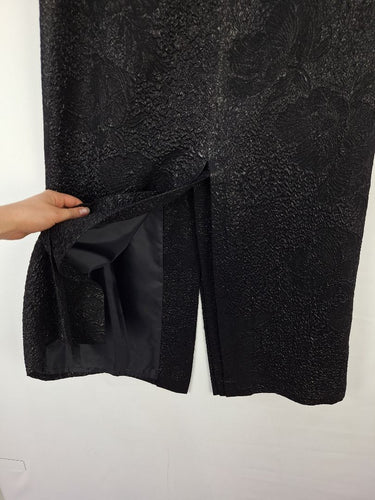 Second-Hand - Bianca Spender Textured Shimmer A Split Skirt Size L - SwapUp