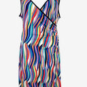 Second-Hand - Leona Edmiston Technicolour V Neck Dress Size 12 - SwapUp
