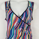 Second-Hand - Leona Edmiston Technicolour V Neck Dress Size 12 - SwapUp