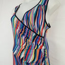 Second-Hand - Leona Edmiston Technicolour V Neck Dress Size 12 - SwapUp
