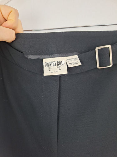 Second-Hand - Country Road Vintage Side Buckle Pants Size 10 - SwapUp