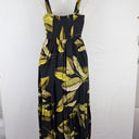 Second-Hand - Witchery Dark Banana Leaf Tiered Maxi Dress Size 8 - SwapUp